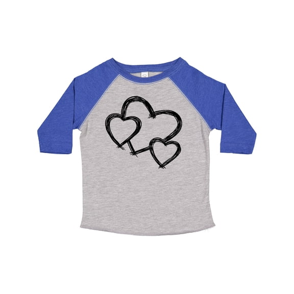 Inktastic Three Black Hearts Boys or Girls Toddler T-Shirt