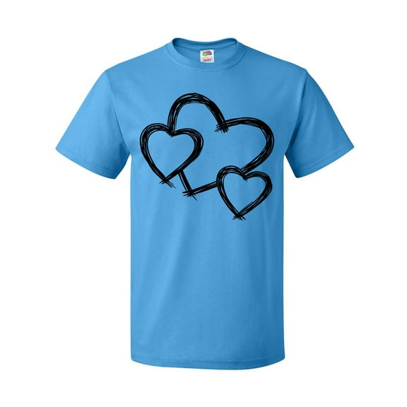 Inktastic Three Black Hearts T-Shirt