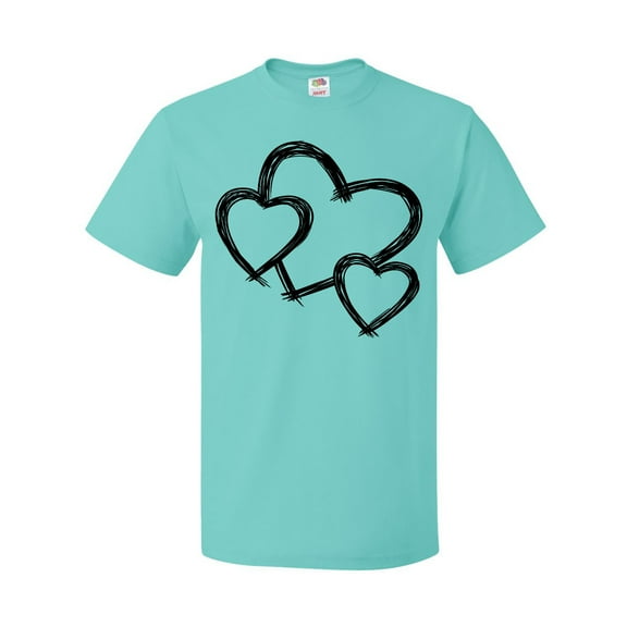 Inktastic Three Black Hearts T-Shirt