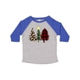 thumbnail image 1 of Inktastic Three Christmas Trees in Plaid and Leopard Print Boys or Girls Toddler T-Shirt, 1 of 5