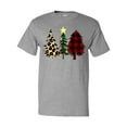 thumbnail image 1 of Inktastic Three Christmas Trees in Plaid and Leopard Print T-Shirt, 1 of 5
