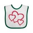 thumbnail image 1 of Inktastic Three Red Hearts Boys or Girls Baby Bib, 1 of 4