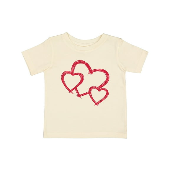 Inktastic Three Red Hearts Boys or Girls Baby T-Shirt