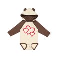 thumbnail image 1 of Inktastic Three Red Hearts Boys or Girls Long Sleeve Baby Bodysuit, 1 of 5