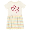 thumbnail image 1 of Inktastic Three Red Hearts Girls Toddler Dress, 1 of 5