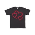 thumbnail image 1 of Inktastic Three Red Hearts T-Shirt, 1 of 5