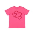 thumbnail image 1 of Inktastic Three Red Hearts Youth T-Shirt, 1 of 5