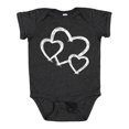 thumbnail image 1 of Inktastic Three White Hearts Boys or Girls Baby Bodysuit, 1 of 5