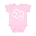 thumbnail image 1 of Inktastic Three White Hearts Boys or Girls Baby Bodysuit, 1 of 5