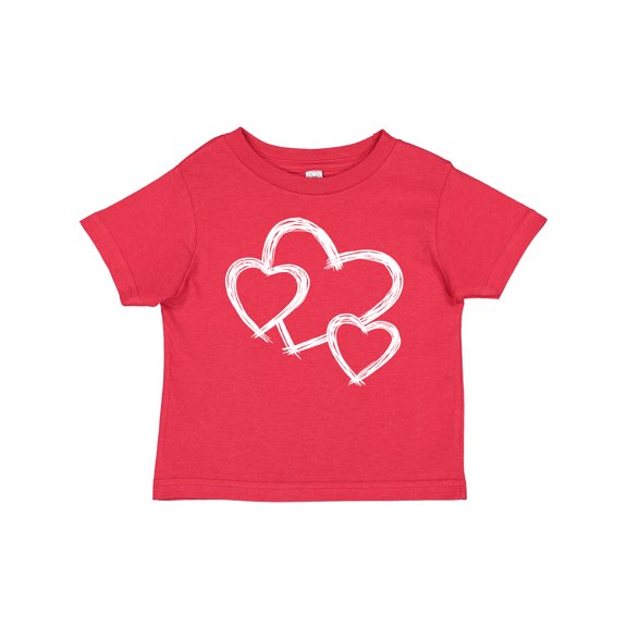 Inktastic Three White Hearts Boys or Girls Baby T-Shirt