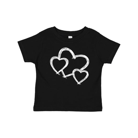 Inktastic Three White Hearts Boys or Girls Baby T-Shirt