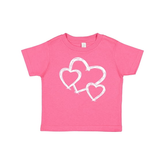 Inktastic Three White Hearts Boys or Girls Baby T-Shirt
