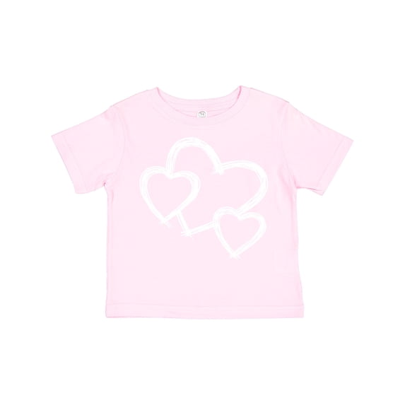 Inktastic Three White Hearts Boys or Girls Toddler T-Shirt