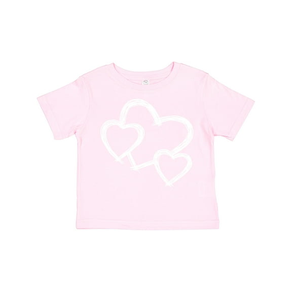 Inktastic Three White Hearts Boys or Girls Toddler T-Shirt