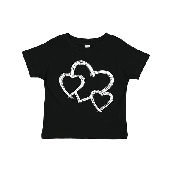 Inktastic Three White Hearts Boys or Girls Toddler T-Shirt