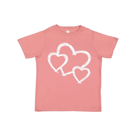Inktastic Three White Hearts Boys or Girls Toddler T-Shirt