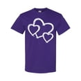 thumbnail image 1 of Inktastic Three White Hearts T-Shirt, 1 of 5