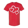 thumbnail image 1 of Inktastic Three White Hearts T-Shirt, 1 of 5