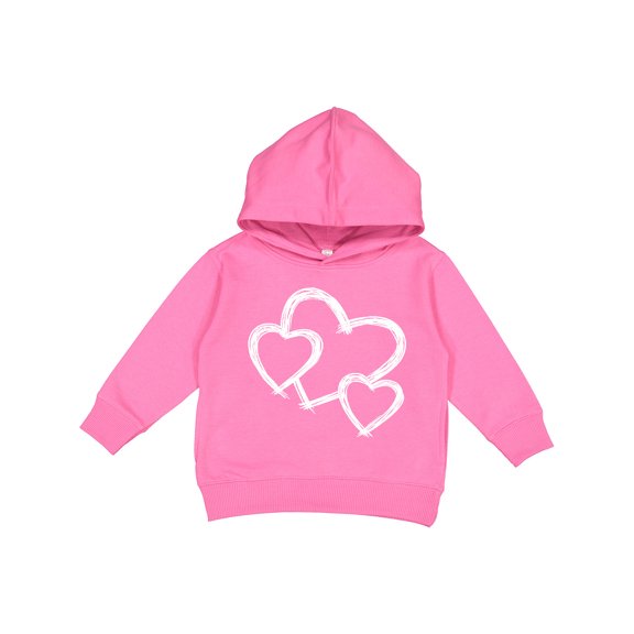 Inktastic Three White Hearts Toddler Hoodie