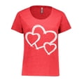 thumbnail image 1 of Inktastic Three White Hearts Women's Plus Size T-Shirt, 1 of 5