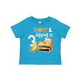 thumbnail image 1 of Inktastic Three and Digging It Bulldozer 3rd Birthday Boys or Girls Toddler T-Shirt, 1 of 5