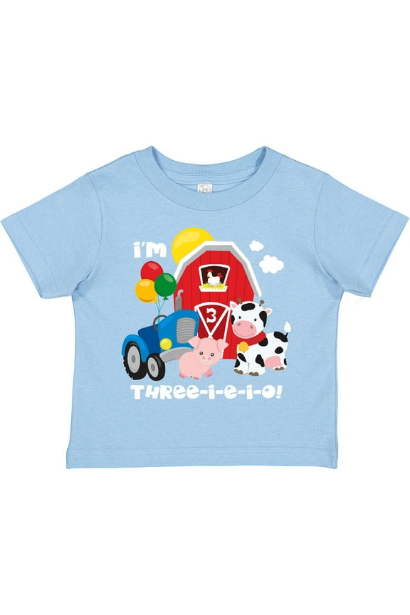 Three-i-e-i-o 3rd Birthday Boys or Girls Toddler T-Shirt