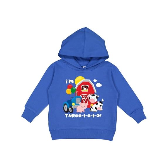 Inktastic Three-i-e-i-o 3rd Birthday Toddler Hoodie