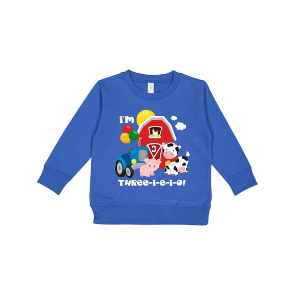 Inktastic Three-i-e-i-o 3rd Birthday Toddler Sweatshirt