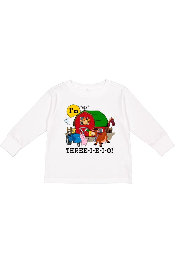 Three-i-e-i-o Boys or Girls Long Sleeve Toddler T-Shirt