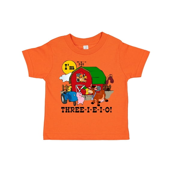 Inktastic Three-i-e-i-o Boys or Girls Toddler T-Shirt