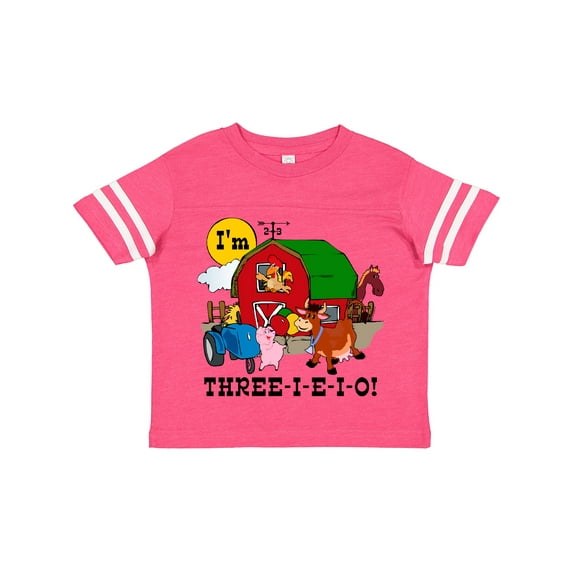 Inktastic Three-i-e-i-o Boys or Girls Toddler T-Shirt