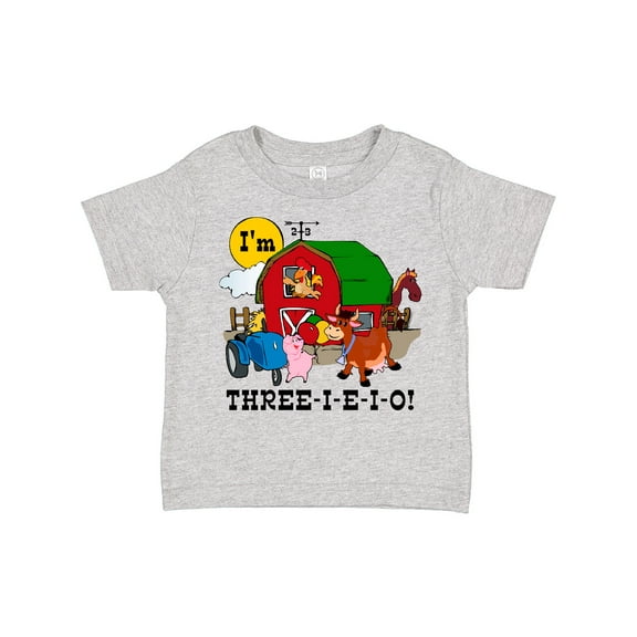 Inktastic Three-i-e-i-o Boys or Girls Toddler T-Shirt