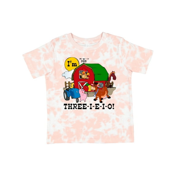 Inktastic Three-i-e-i-o Boys or Girls Toddler T-Shirt