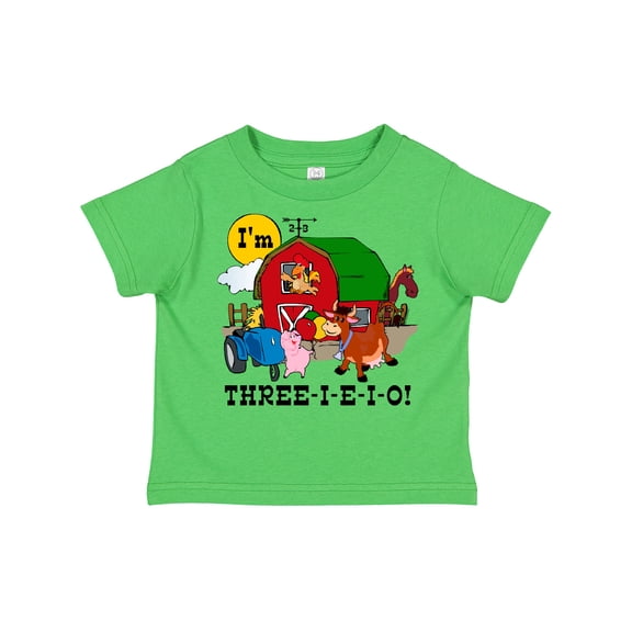 Inktastic Three-i-e-i-o Boys or Girls Toddler T-Shirt