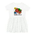 thumbnail image 1 of Inktastic Three-i-e-i-o Girls Toddler Dress, 1 of 5