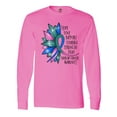thumbnail image 1 of Inktastic Thyroid Cancer Awareness Blue Pink Teal Sunflower Ribbon Long Sleeve T-Shirt, 1 of 5