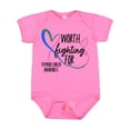 thumbnail image 1 of Inktastic Thyroid Cancer Awareness Pink, Blue, Teal Heart Ribbon Boys or Girls Baby Bodysuit, 1 of 5