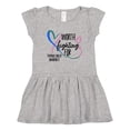 thumbnail image 1 of Inktastic Thyroid Cancer Awareness Pink, Blue, Teal Heart Ribbon Girls Toddler Dress, 1 of 5