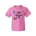 thumbnail image 1 of Inktastic Thyroid Cancer Awareness Pink, Blue, Teal Heart Ribbon Youth T-Shirt, 1 of 5