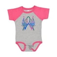 thumbnail image 1 of Inktastic Thyroid Cancer Awareness with Butterfly Ribbon Words Boys or Girls Baby Bodysuit, 1 of 5