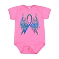 thumbnail image 1 of Inktastic Thyroid Cancer Awareness with Butterfly Ribbon Words Boys or Girls Baby Bodysuit, 1 of 5