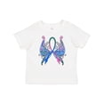 thumbnail image 1 of Inktastic Thyroid Cancer Awareness with Butterfly Ribbon Words Boys or Girls Baby T-Shirt, 1 of 5