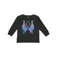thumbnail image 1 of Inktastic Thyroid Cancer Awareness with Butterfly Ribbon Words Boys or Girls Long Sleeve Toddler T-Shirt, 1 of 5
