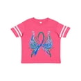 thumbnail image 1 of Inktastic Thyroid Cancer Awareness with Butterfly Ribbon Words Boys or Girls Toddler T-Shirt, 1 of 5