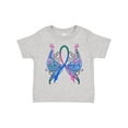 thumbnail image 1 of Inktastic Thyroid Cancer Awareness with Butterfly Ribbon Words Boys or Girls Toddler T-Shirt, 1 of 5