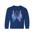 thumbnail image 1 of Inktastic Thyroid Cancer Awareness with Butterfly Ribbon Words Long Sleeve Youth T-Shirt, 1 of 5