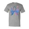 thumbnail image 1 of Inktastic Thyroid Cancer Awareness with Butterfly Ribbon Words T-Shirt, 1 of 5