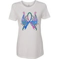 thumbnail image 1 of Inktastic Thyroid Cancer Awareness with Butterfly Ribbon Words Women's T-Shirt, 1 of 5