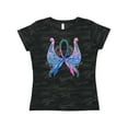 thumbnail image 1 of Inktastic Thyroid Cancer Awareness with Butterfly Ribbon Words Women's T-Shirt, 1 of 5