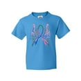 thumbnail image 1 of Inktastic Thyroid Cancer Awareness with Butterfly Ribbon Words Youth T-Shirt, 1 of 5